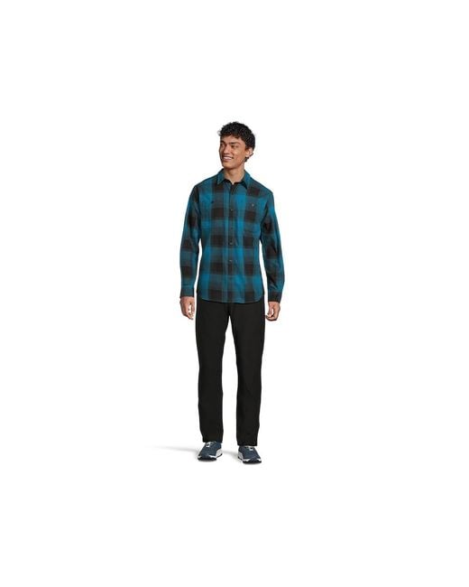 The North Face Blue Arroyo Lightweight Flannel Shirt-Plaid T Shirt, Cotton/Twill for men
