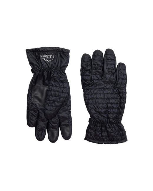 L.L. Bean Synthetic Primaloft Packaway Gloves in Black Lyst