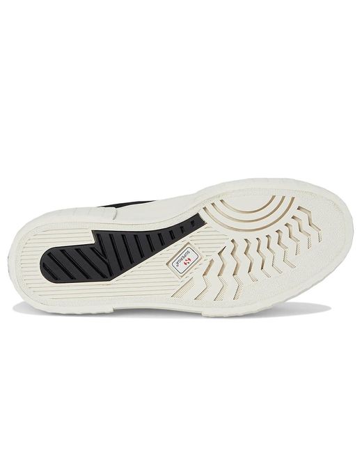 Superga Black 2631 Stripe Platform Shoes/ Avorio Eu 38 (Us 6