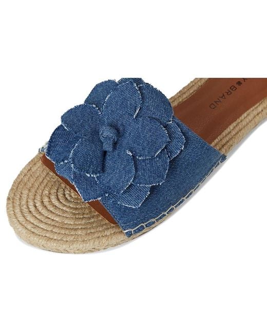 Lucky Brand Blue Biricha Floral Flat Sandals Sandals 5.5 B