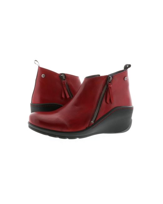 Wolky Leather Sensation Anvik in Red - Lyst