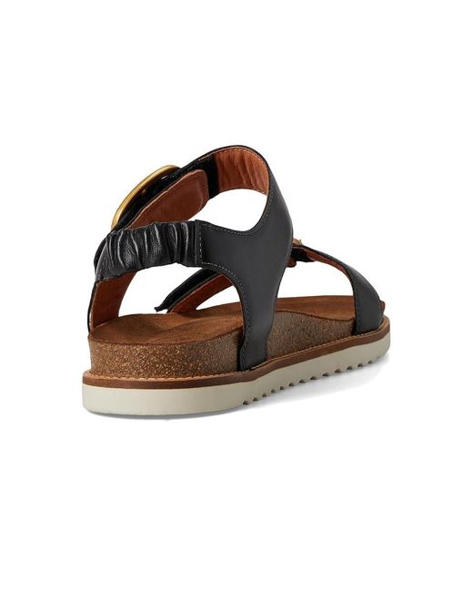 Taos Footwear Black On The Double Sandals, Leather