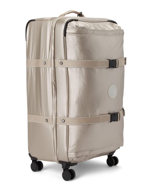 Kipling Spontaneous Large Rolling Luggage in Metallic Lyst