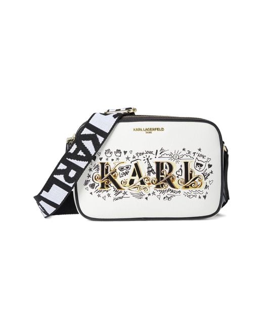 Karl Lagerfeld Maybelle Crossbody in White Lyst