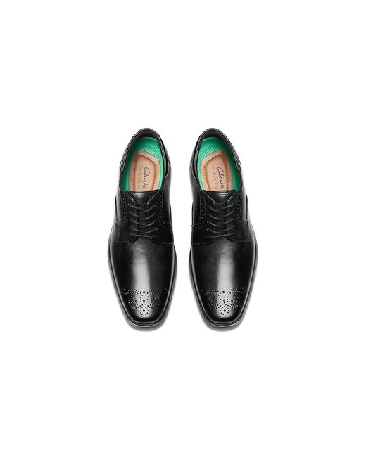 Clarks Black Lite Tie ( Combi) Lace Up Wing Tip Shoes for men