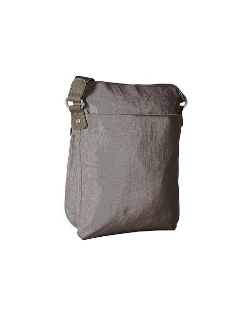 Baggallini Gray Go Bagg With Rfid Phone Wristlet Cross Body Handbags, Nylon