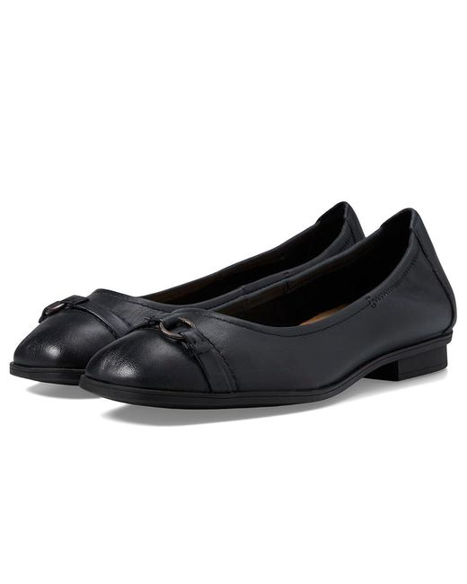 Clarks Black Lyrical Sky ( Leather) Slippers