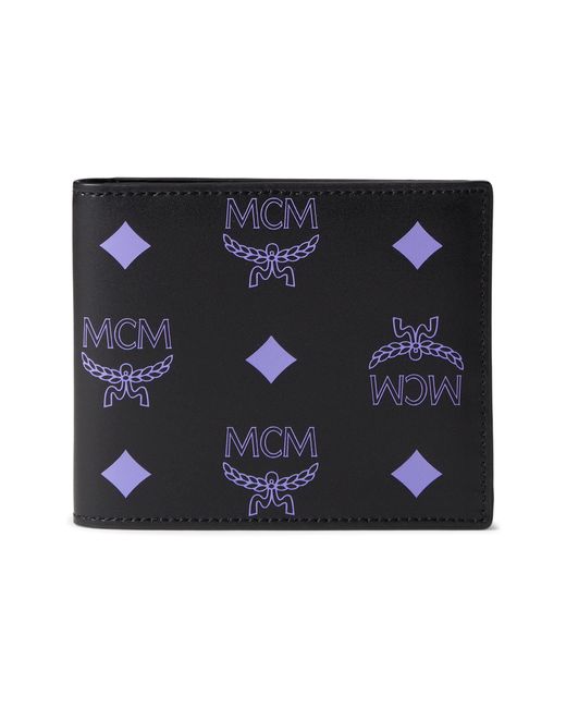 MCM Leather Color Splash Logo Flap Wallet/two-fold Small in Purple for ...