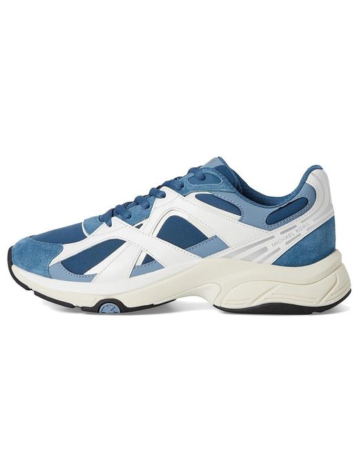 Michael Kors Blue Leo Trainer Shoes, Synthetic for men