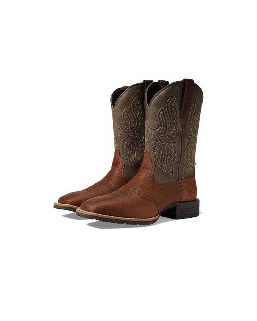 Ariat Brown Hybrid Ranchway Western Boot (Earth) Shoes for men