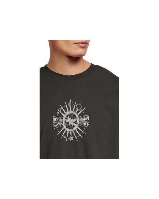 PUMA Black Harry Potter Oversized Graphic T-Shirt Workout Cotton for men