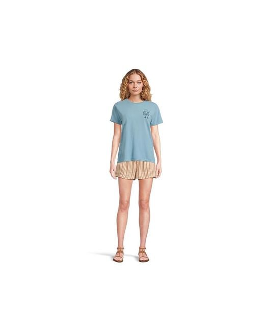 Salty Crew Blue Sip And Sea Boyfriend T-Shirts T Shirt, Cotton/Jersey
