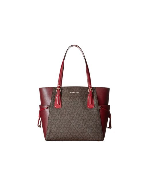 Michael Kors Voyager East West Signature Logo Color Block Tote Bag