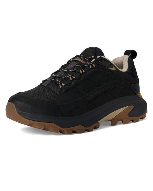 Merrell Black Moab Speed 2 Leather Waterproof Climbing Shoes for men