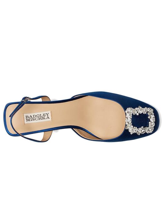 Badgley Mischka Blue Vivia Shoes, Textile