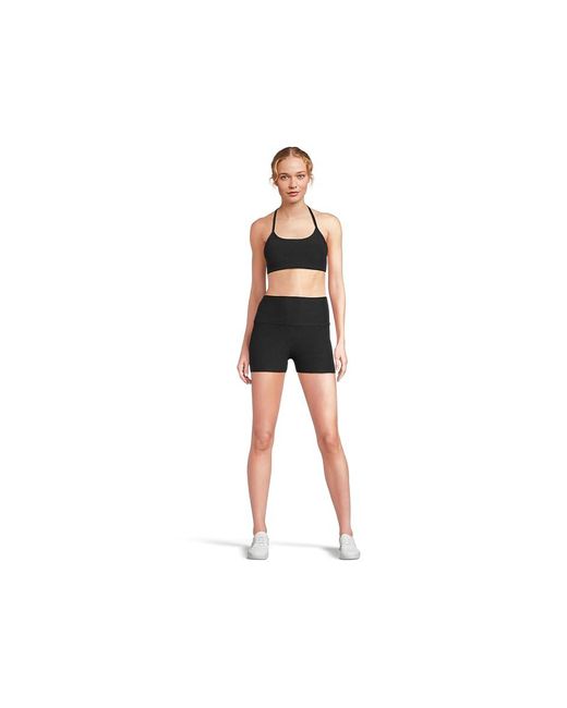 Beyond Yoga Black Spacedye Keep Pace 3 Shorts Shorts, Lycra/Polyester