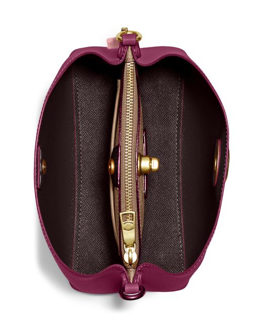 COACH Chelsea Pebbled Leather Brown Satchel Handbag Purse Purple Lining  f10887/vintage Coach - Etsy