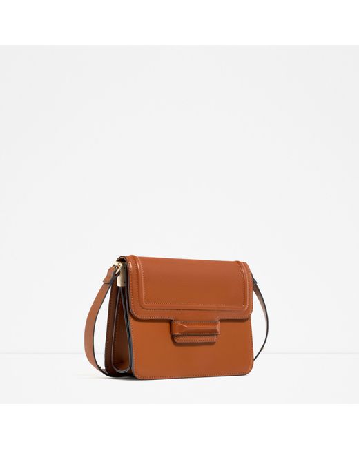 zara foldover flap crossbody bag in multicolour lyst zara foldover flap crossbody bag in multicolour lyst