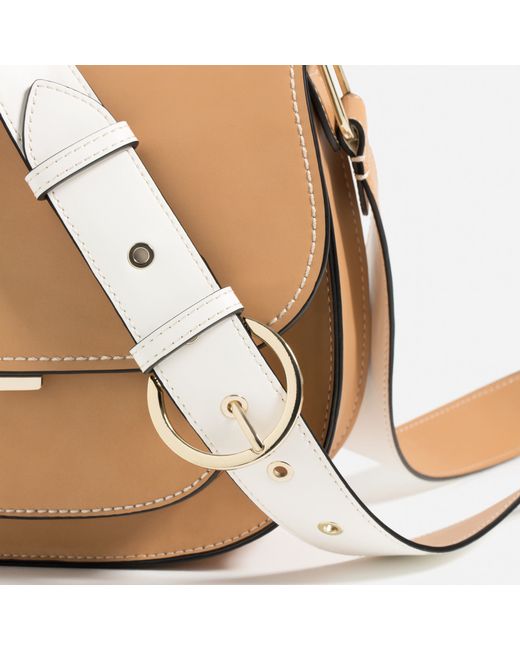 zara contrast crossbody bag in multicolour lyst zara contrast crossbody bag in multicolour lyst
