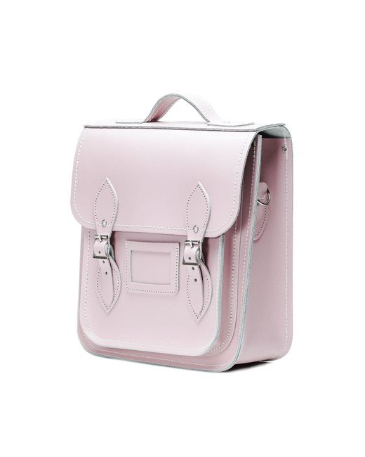 Zatchels Pink Handmade Leather City Backpack