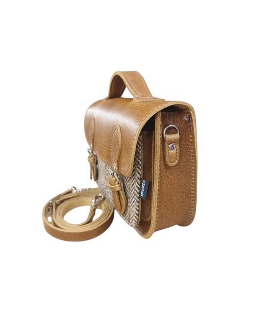 Zatchels Brown Midi Tannery & Tweed Satchel