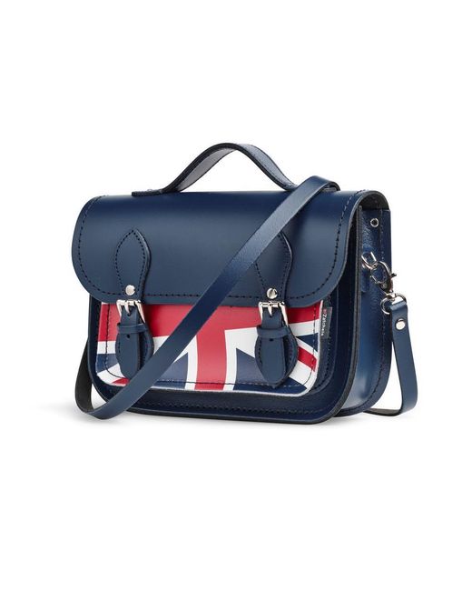 Zatchels Blue Union Jack Midi Satchel
