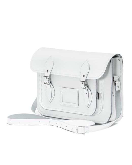 Zatchels White Handmade Leather Satchel