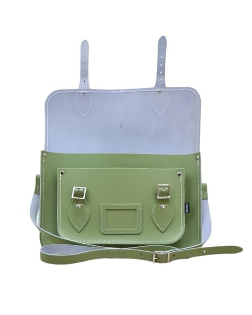 Zatchels Green Handmade Leather Satchel