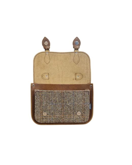 Zatchels Brown Midi Tannery & Tweed Satchel