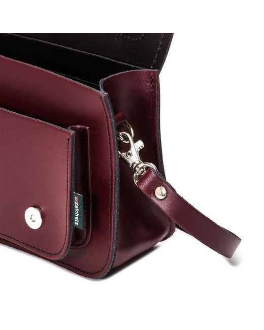Zatchels Purple Handmade Leather Micro Satchel