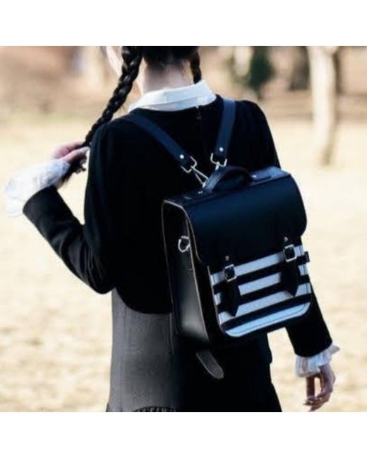 Zatchels Black Handmade Leather City Backpack