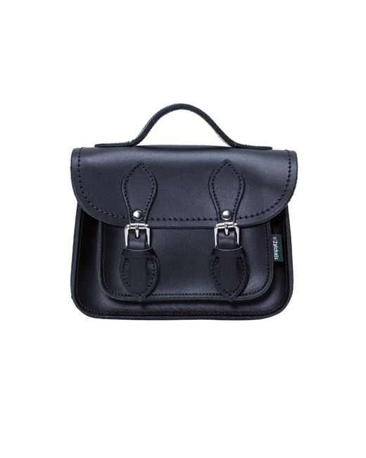 Zatchels Blue Handmade Leather Micro Satchel