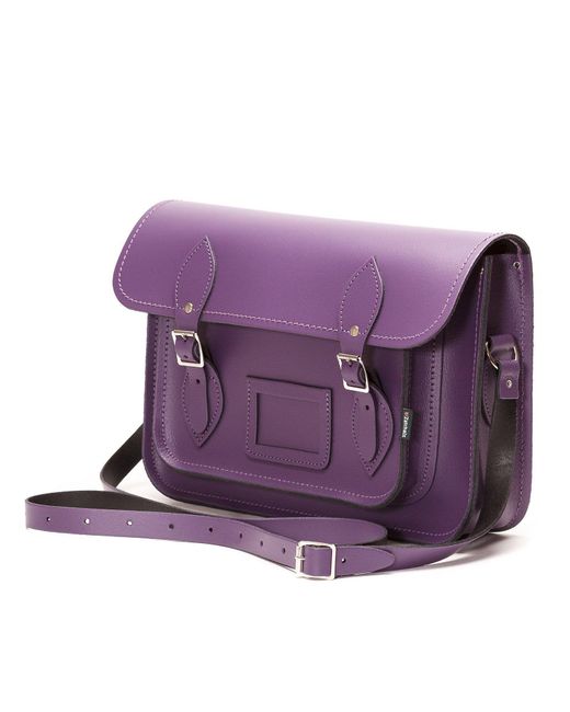 Zatchels Purple Handmade Leather Satchel