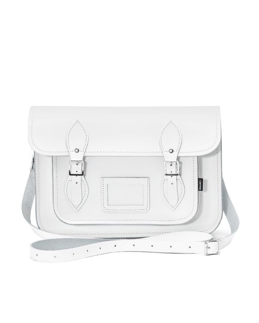 Zatchels White Handmade Leather Satchel