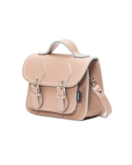 Zatchels Pink Handmade Leather Micro Satchel