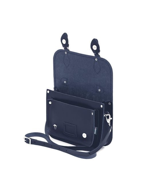 Zatchels Blue Leather Midi Satchel