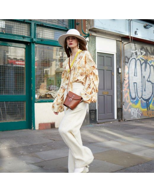 Zatchels White Handmade Leather Barrel Bag