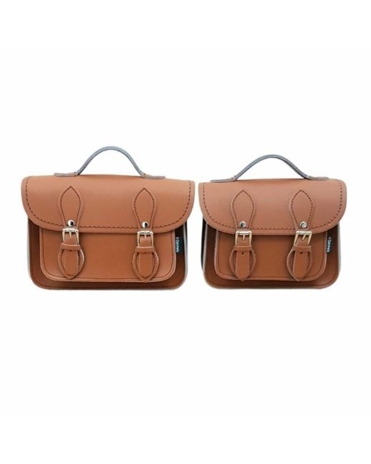 Zatchels Brown Handmade Leather Micro Satchel