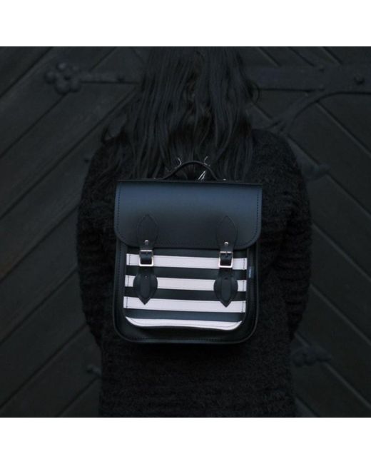 Zatchels Black Handmade Leather City Backpack