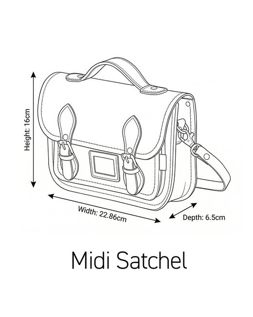 Zatchels Multicolor Leather Midi Satchel