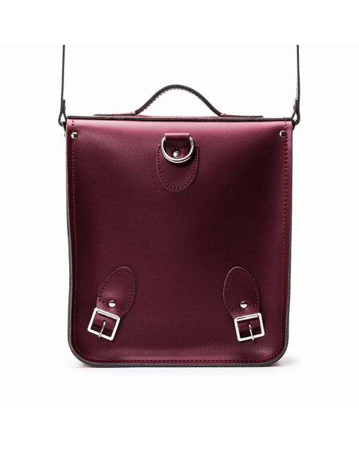 Zatchels Purple Handmade Leather City Backpack