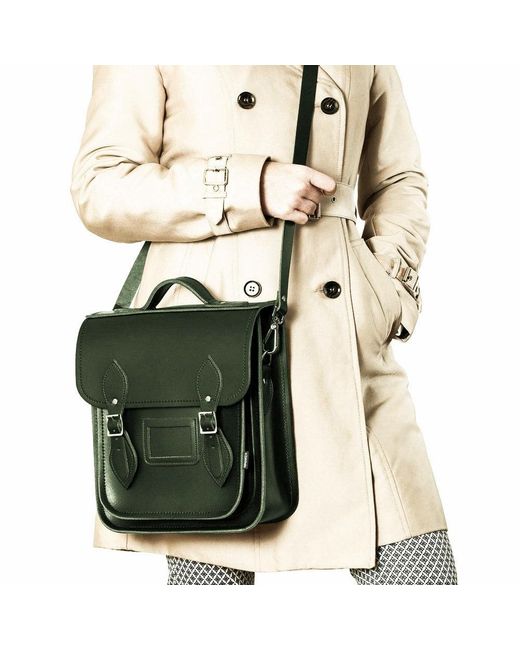 Zatchels Green Handmade Leather City Backpack