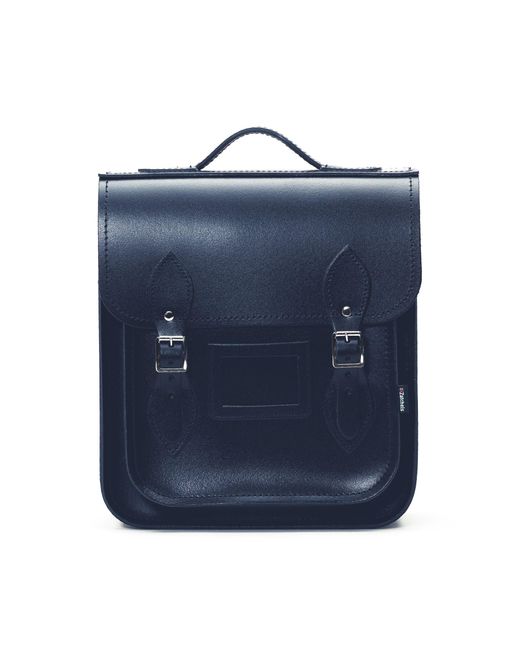 Zatchels Blue Handmade Leather City Backpack