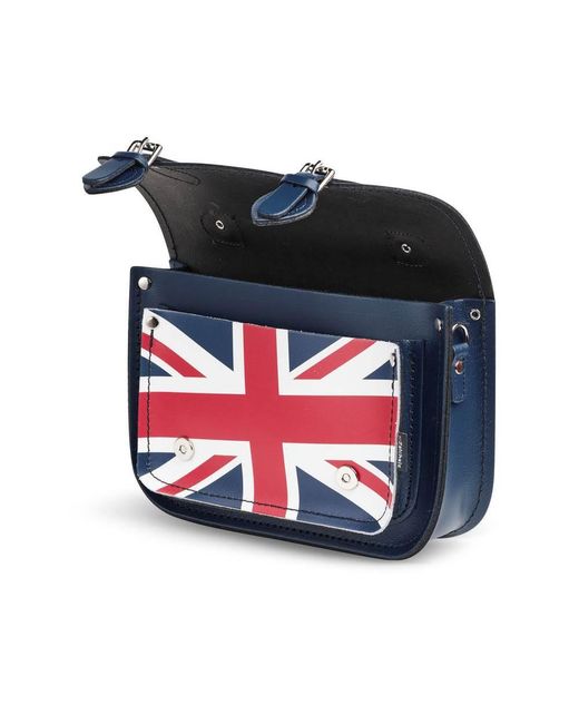 Zatchels Blue Union Jack Midi Satchel