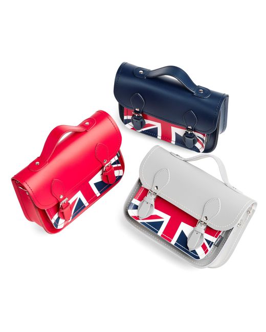Zatchels Gray Union Jack Midi Satchel