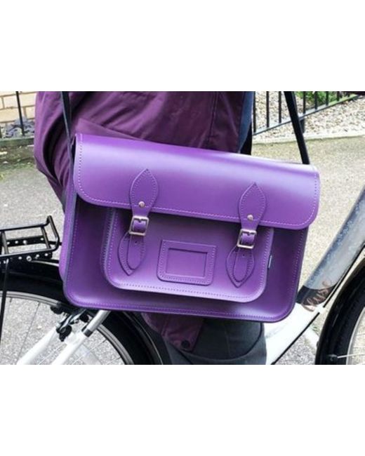 Zatchels Purple Handmade Leather Satchel