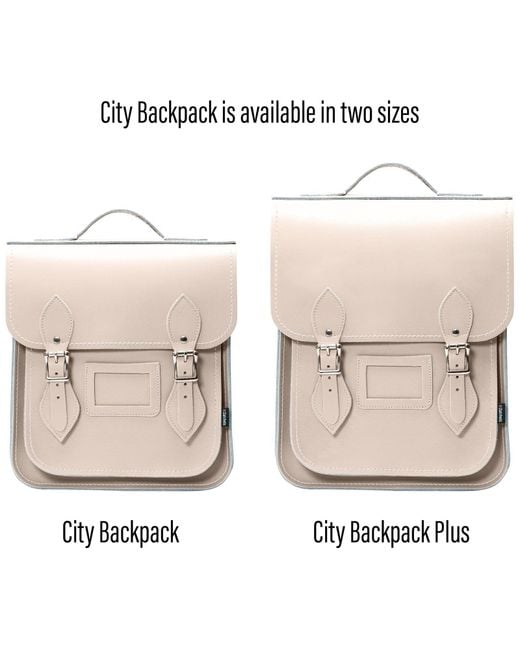 Zatchels Natural Handmade Leather City Backpack