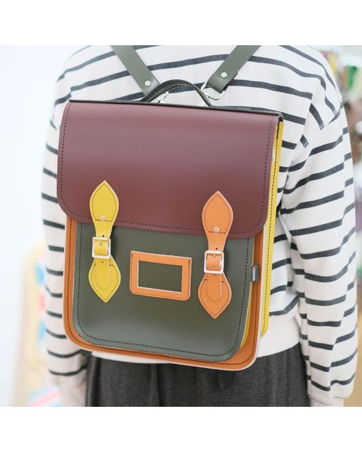 Zatchels Multicolor Handmade Leather City Backpack