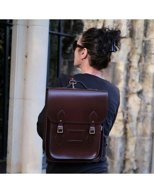 Zatchels Brown Handmade Leather City Backpack