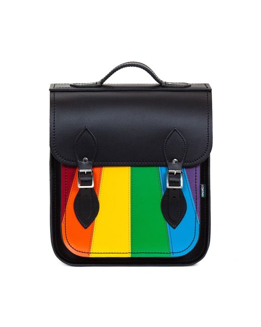 Zatchels Black Handmade Leather City Backpack
